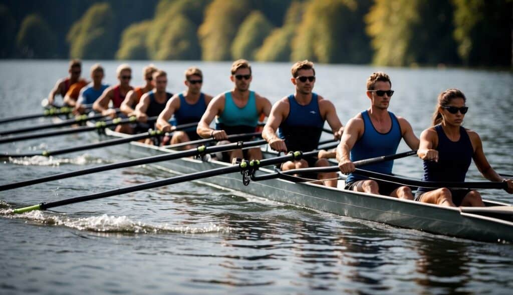 Eight-rowing techniques and strategies. Active voice. No human subjects